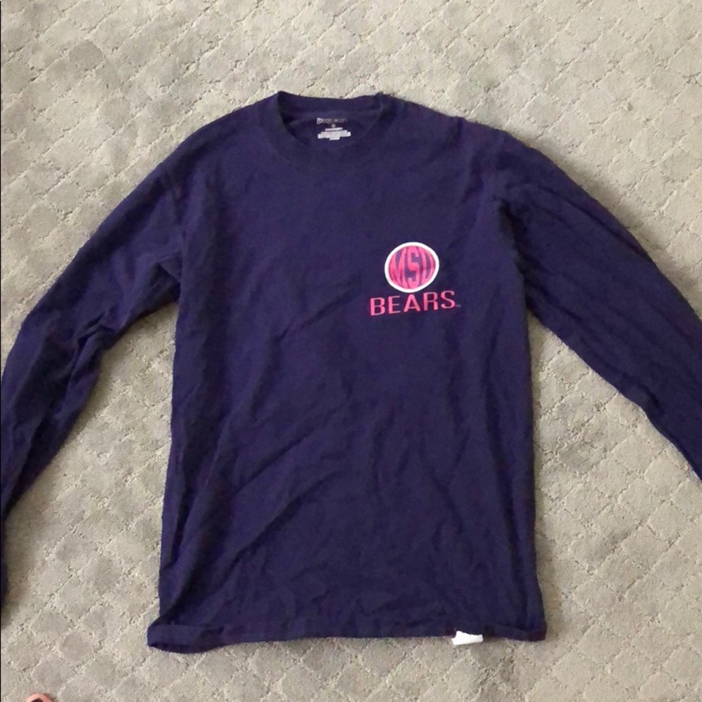 Long sleeve monogrammed MSU shirt